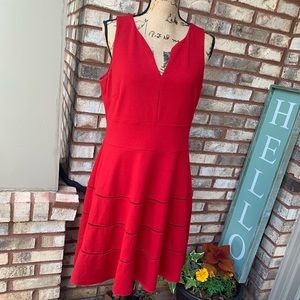 Sharagano Fit and Flare Midi Dress